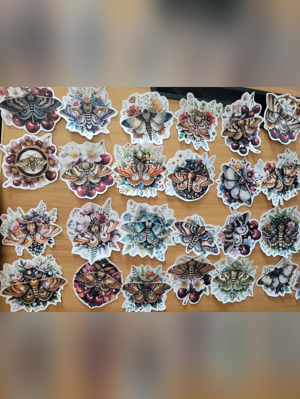 🌹New🌹Botanical Moth Sticker Pack - Picture 2 of 3